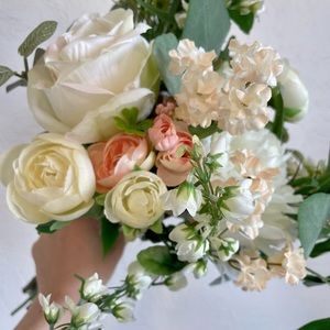 Faux Bridal Bouquet and Boutinniere